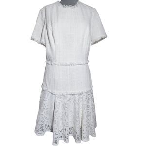 Ivory Short Sleeve Dress Size 12 New with Tag